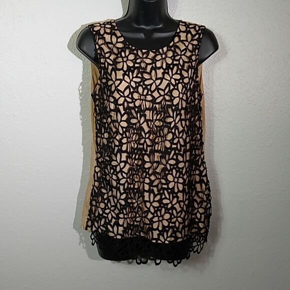 Neiman Marcus/Lela Rose Target Guipure Lace Top Sm - Picture 2 of 5
